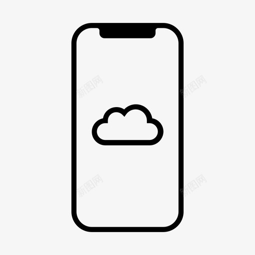 云云计算云存储图标svg_新图网 https://ixintu.com icloud iphone 云计算 多云 天气 存储 苹果