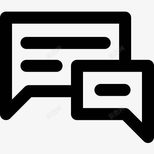 短信通信125线性图标svg_新图网 https://ixintu.com 短信 线性 通信125