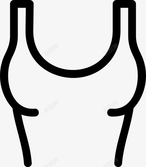 苗条身材胸部图标svg_新图网 https://ixintu.com 减肥 胸部 苗条 身材 部位