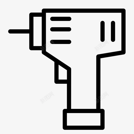 无绳钻设备工业图标svg_新图网 https://ixintu.com 工业 无绳钻 木工 机械 电动工具 设备 金属加工