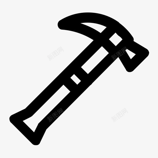 锄头攀岩设备图标svg_新图网 https://ixintu.com 工具 徒步旅行 户外装备 攀岩 装备 设备 锄头