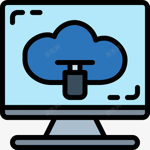 云计算web托管39线性颜色图标svg_新图网 https://ixintu.com web 云计算 托管 线性 颜色
