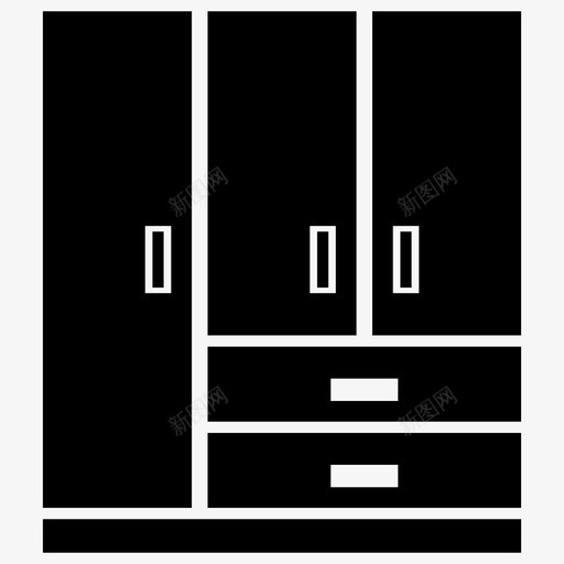 衣柜橱柜壁橱图标svg_新图网 https://ixintu.com 储物柜 储藏室 图标 壁橱 字形 家居设计 橱柜 衣柜 装饰