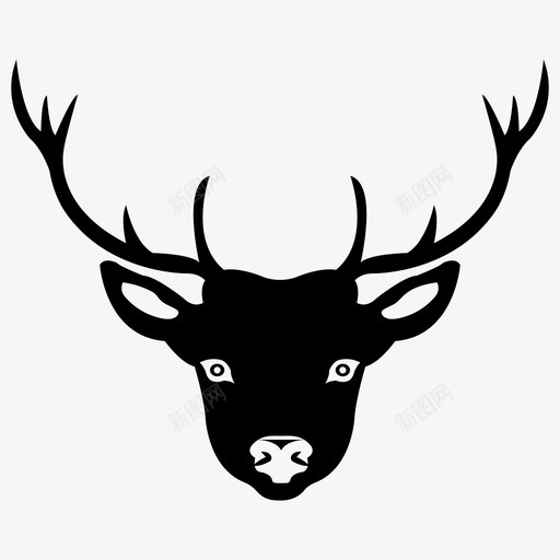 鹿雄鹿动物群图标svg_新图网 https://ixintu.com 动物群 图标 字形 宠物 野生动物 雄鹿 驯鹿