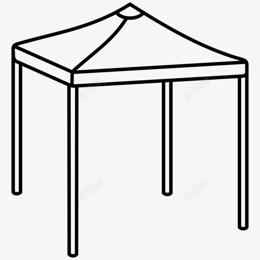 顶棚遮蔽物防晒图标svg_新图网 https://ixintu.com 弹出式帐篷 遮蔽物 防晒 顶棚