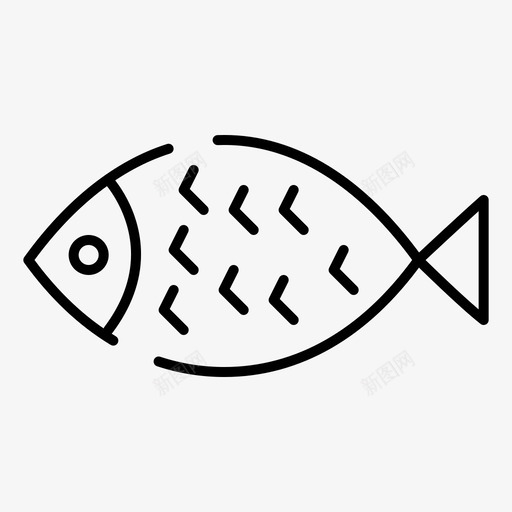 鱼复活节吃图标svg_新图网 https://ixintu.com 东规则虚线 吃 复活节 食物 鱼