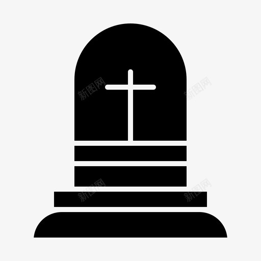庆祝基督教十字架图标svg_新图网 https://ixintu.com 十字架 基督教 墓地 复活节 庆祝 春季季节铭文