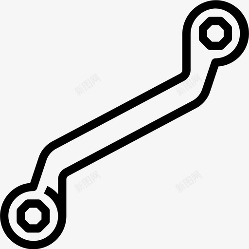 54号工具直线扳手图标svg_新图网 https://ixintu.com 54号 工具 扳手 直线