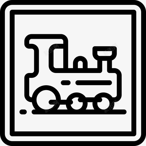 火车站位置8直线图标svg_新图网 https://ixintu.com 位置 火车站 直线