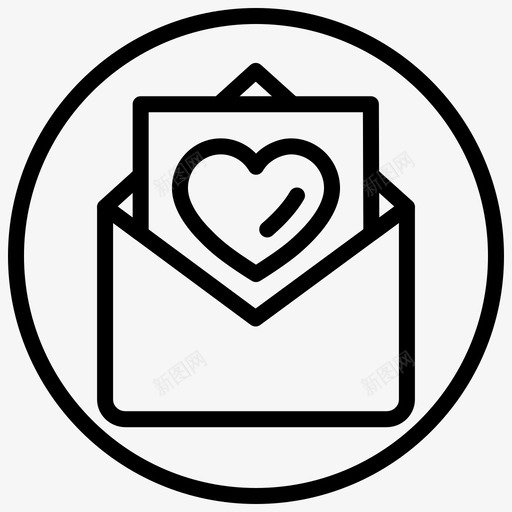 信庆祝电子邮件图标svg_新图网 https://ixintu.com 信 庆祝 情人节2圈 爱 电子邮件 问候