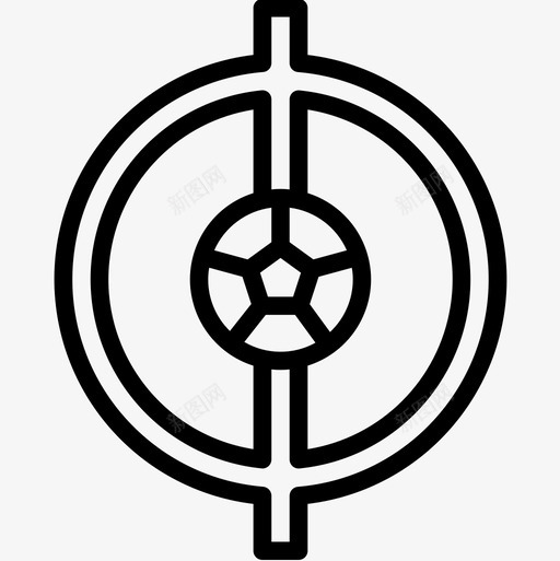 开球足球28直线图标svg_新图网 https://ixintu.com 开球 直线 足球
