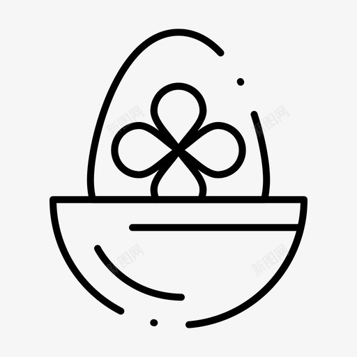 煮熟煮蛋复活节图标svg_新图网 https://ixintu.com 东正 复活节 正则 点线 煮熟 煮蛋 食物