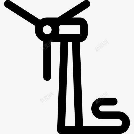 风力涡轮机智能农场9线性图标svg_新图网 https://ixintu.com 农场 智能 涡轮机 线性 风力