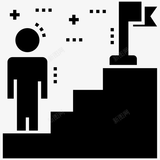 职业发展晋升商业阶梯图标svg_新图网 https://ixintu.com 发展 员工 商业 图标 字形 技能 晋升 生活 职业 职业发展 阶梯