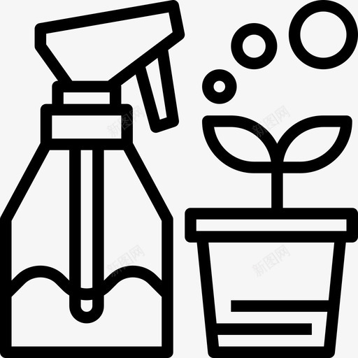 喷雾器园林工具图标svg_新图网 https://ixintu.com 喷雾器 园林工具