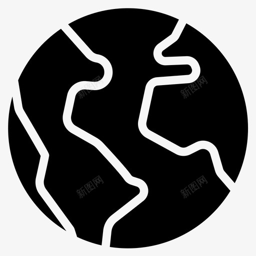 地球太空97固体图标svg_新图网 https://ixintu.com 固体 地球 太空97