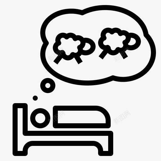 失眠做梦担心图标svg_新图网 https://ixintu.com 做梦 失眠 担心