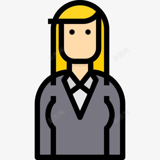 女商人商业化身4线性颜色图标svg_新图网 https://ixintu.com 化身 商业 商业化 商人 线性 颜色