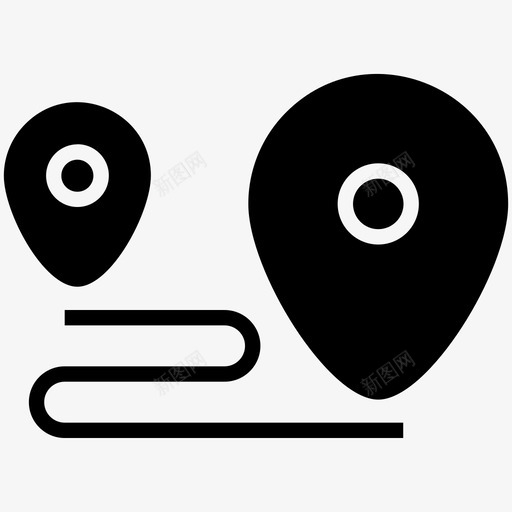 位置距离地图市场图标svg_新图网 https://ixintu.com 位置 地图市场 填充图标 导航 旅行 距离 路线