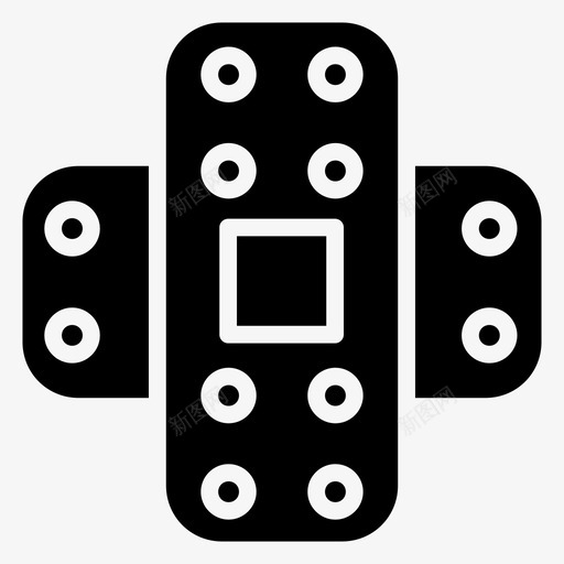 粘合剂胶布急救箱图标svg_新图网 https://ixintu.com 医疗 急救箱 治疗 粘合剂 胶布