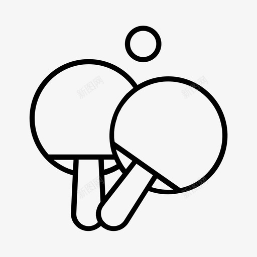 乒乓球球游戏图标svg_新图网 https://ixintu.com 乒乓球 划桨 比赛 游戏 运动