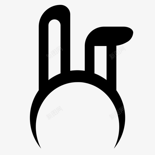 兔子耳朵娱乐嘉年华图标svg_新图网 https://ixintu.com 兔子耳朵 嘉年华 嘉年华和娱乐雕文 头带 娱乐 马戏团