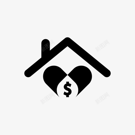 心脏之家价格建筑房产图标svg_新图网 https://ixintu.com 价格建筑 商业 心脏之家 房产 房地产