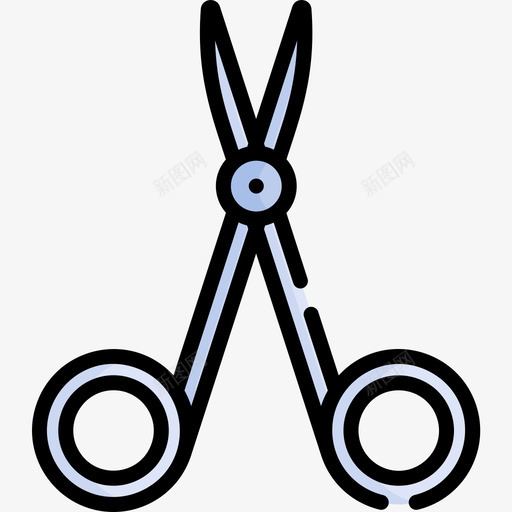 剪刀整形手术5线颜色图标svg_新图网 https://ixintu.com 剪刀 手术 整形 颜色