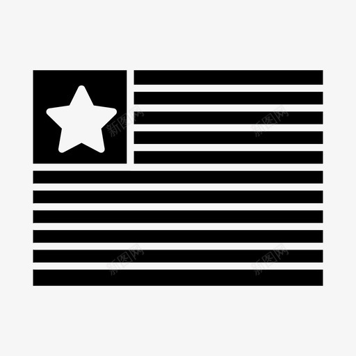 利比里亚国旗国家世界国旗图标svg_新图网 https://ixintu.com 世界 利比里亚 国家 国旗