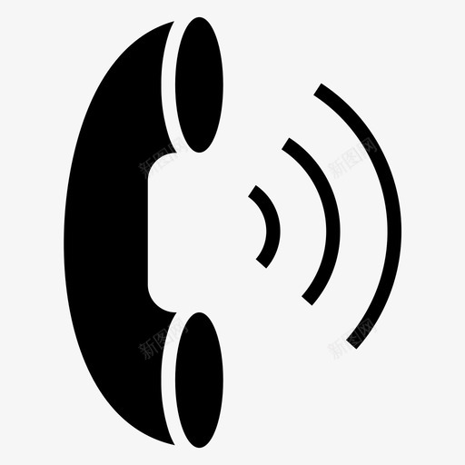 电话手机通讯图标svg_新图网 https://ixintu.com 填充图标 手机 电话 通讯
