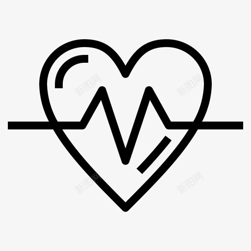 心脏心电图设备图标svg_新图网 https://ixintu.com 健身 健身房 健身房和健身线 心电图 心脏 心跳 设备