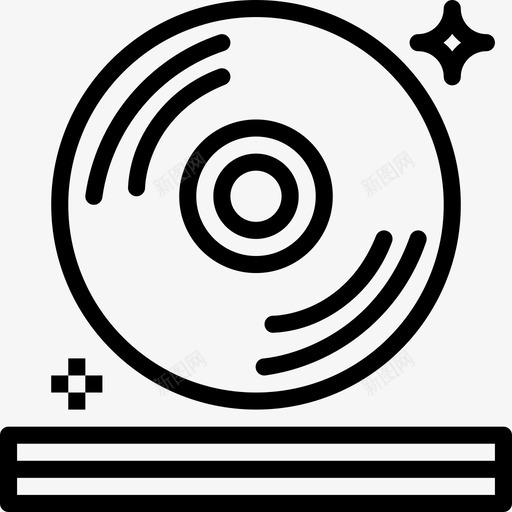 乙烯基hipster16线性图标svg_新图网 https://ixintu.com hipster 乙烯基 线性