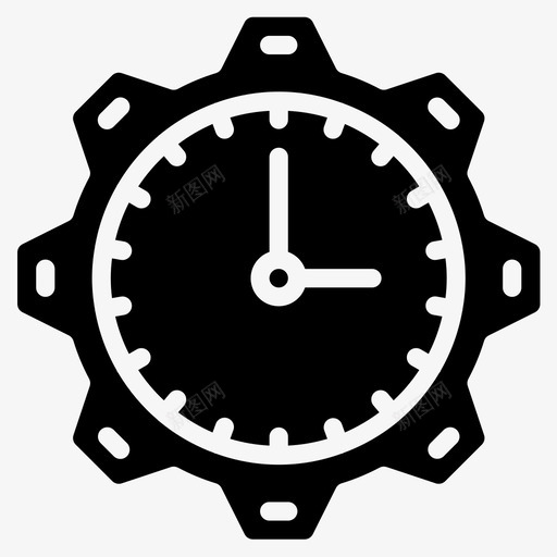 时钟时间管理30填充图标svg_新图网 https://ixintu.com 填充 时钟 时间管理30