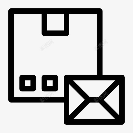 邮件盒子快递图标svg_新图网 https://ixintu.com 信封 包裹 快递 物流 盒子 邮件