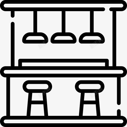 酒吧酒店服务线性图标svg_新图网 https://ixintu.com 服务 线性 酒吧 酒店 酒店服