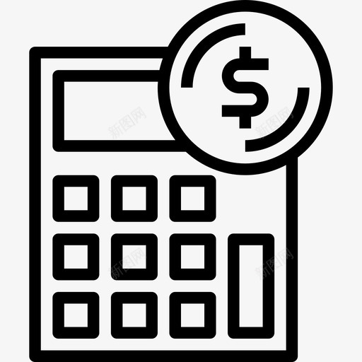 计算器搜索引擎优化和开发16线性图标svg_新图网 https://ixintu.com 优化 开发 搜索引擎 线性 计算器
