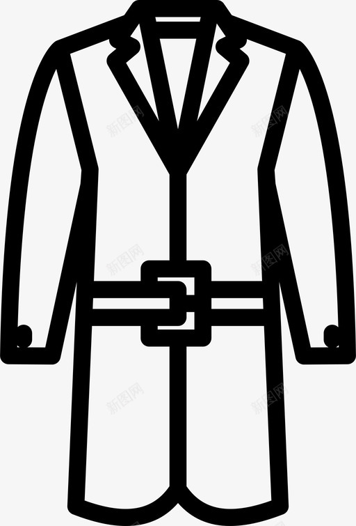风衣衣服外套图标svg_新图网 https://ixintu.com 外套 衣服 风衣