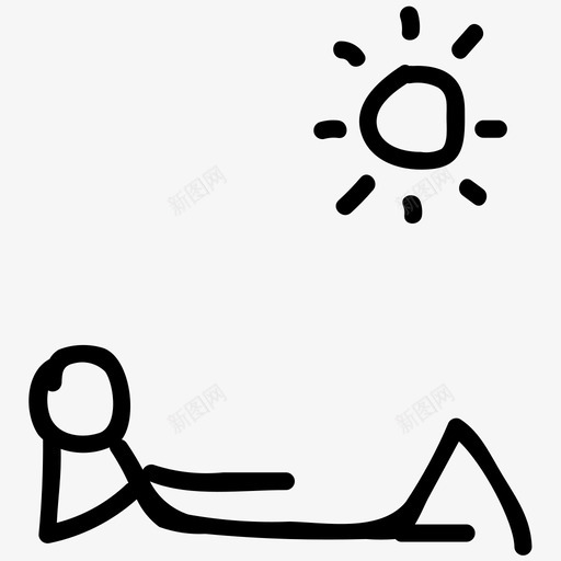 放松休息夏日图标svg_新图网 https://ixintu.com 休息 夏日 放松 阳光