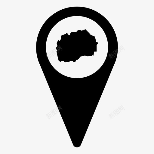 马其顿地图欧洲位置图标svg_新图网 https://ixintu.com 位置 地图 地点 欧洲 马其顿
