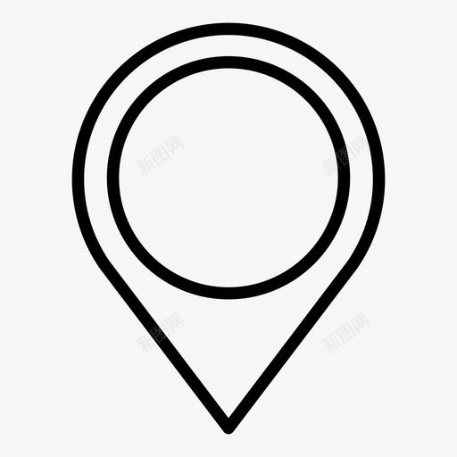 点gps位置图标svg_新图网 https://ixintu.com gps 位置 导航 标记