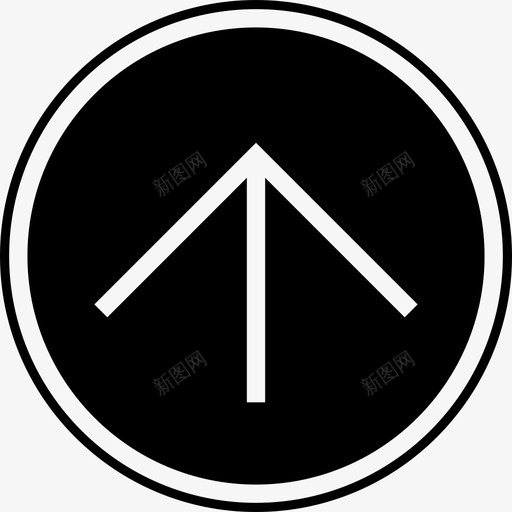 上箭头按钮4实心图标svg_新图网 https://ixintu.com 实心 按钮 箭头