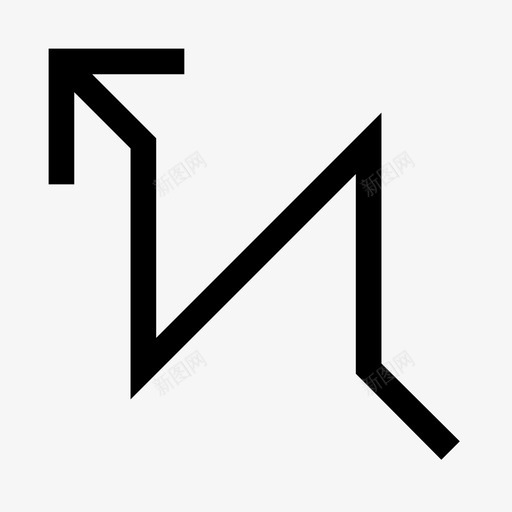 锯齿形箭头对角线锯齿形图标svg_新图网 https://ixintu.com 对角线 箭头 锯齿形