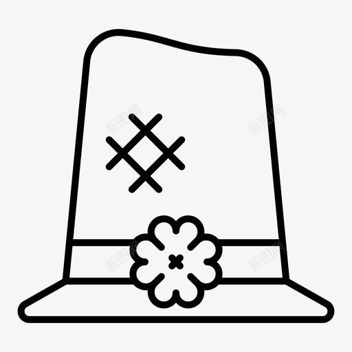旧帽子三叶草圣帕特里克节图标svg_新图网 https://ixintu.com 三叶草 圣帕特里克日 圣帕特里克节 旧帽子