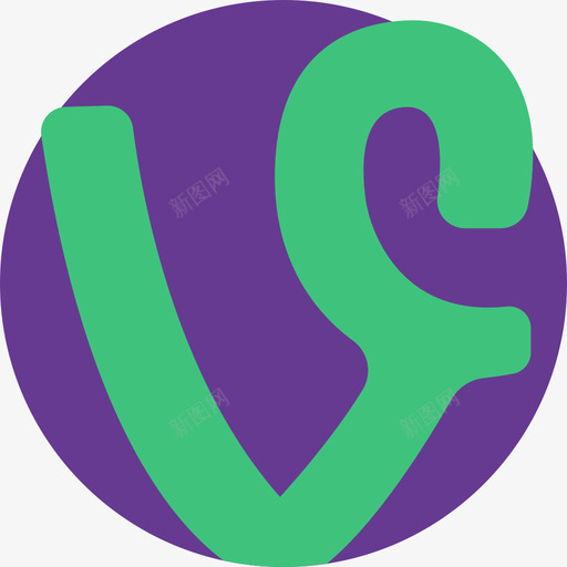 Vine社交媒体94扁平图标svg_新图网 https://ixintu.com Vine 媒体 扁平 社交