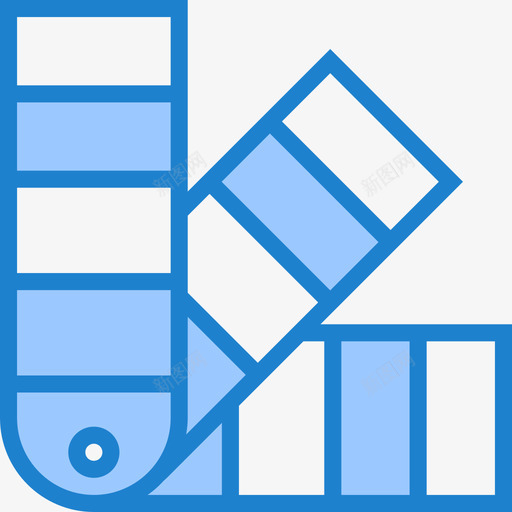 潘通办公供应商6蓝色图标svg_新图网 https://ixintu.com 供应商 办公 潘通 蓝色