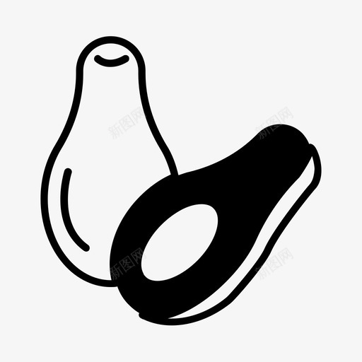 采购产品鳄梨食品水果图标svg_新图网 https://ixintu.com 半鳄梨 水果 水果和蔬菜 素食 蔬菜 采购产品鳄梨 食品