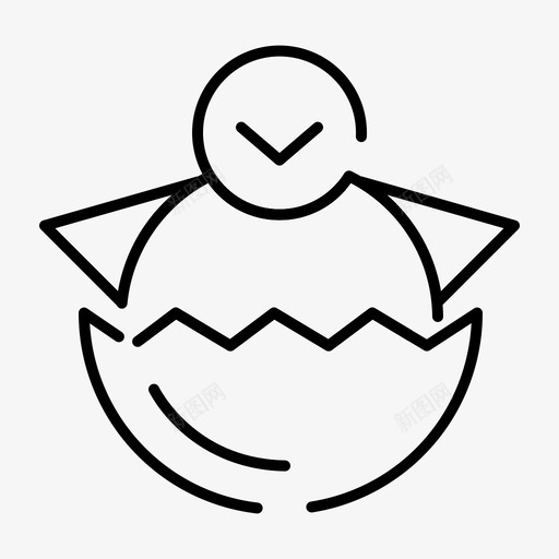 鸡蛋婴儿鸡肉图标svg_新图网 https://ixintu.com 东方 东方规则 复活节 婴儿 快乐 虚线 规则 鸡肉 鸡蛋