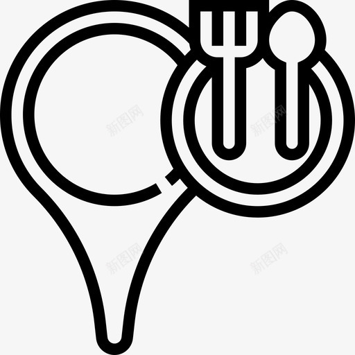 食物导航和地图11线性图标svg_新图网 https://ixintu.com 地图 导航 线性 食物
