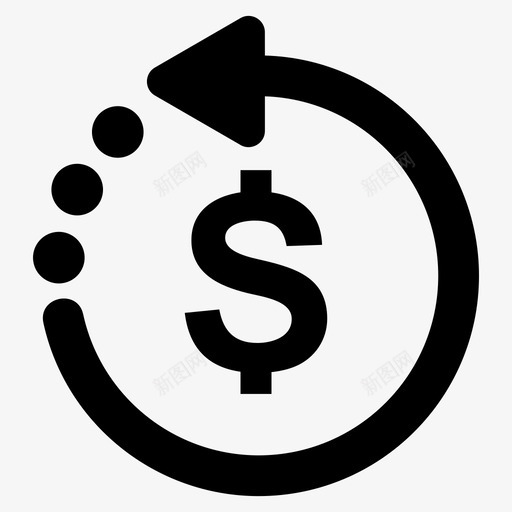退款财务资金图标svg_新图网 https://ixintu.com 财务 购物 资金 退款