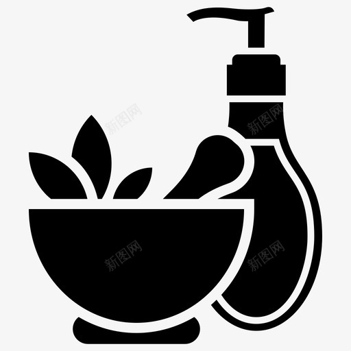 草本产品芳香精华芳香产品图标svg_新图网 https://ixintu.com spa 喷雾瓶 按摩 柠檬产品 治疗 生态喷雾 美容符号集 芳香产品 芳香精华 草本产品